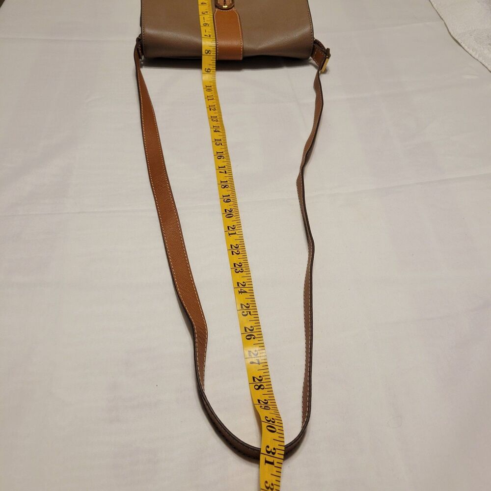 Fossil Medium Leather White Tan Beige Shoulder Crossbody Purse Bag - Picture 14 of 14